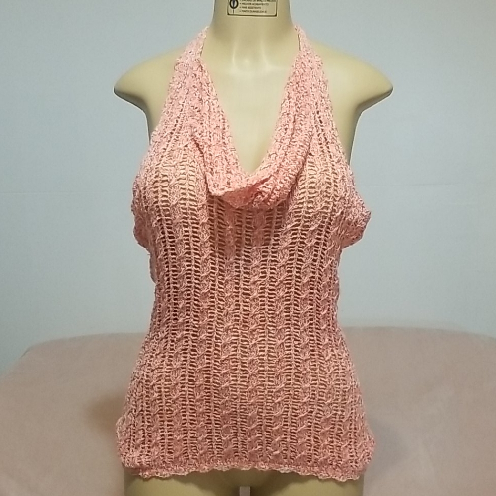Arden B, cute crochet halter top, size small